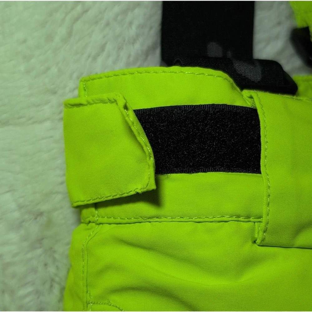 Phibee Kids Snow Bib Pants Yellow Waterproof Lined Size 116/122 Winter Sports